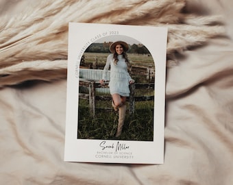 Graduation Announcement, Graduation Announcement Template, Graduation Announcement with Photo, Editable Template