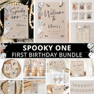Pacchetto di inviti per il primo compleanno di Spooky One, Pacchetto di inviti per il primo compleanno di Spooky One, Invito per il primo compleanno di Halloween, Decorazioni per il compleanno di Halloween, Modello