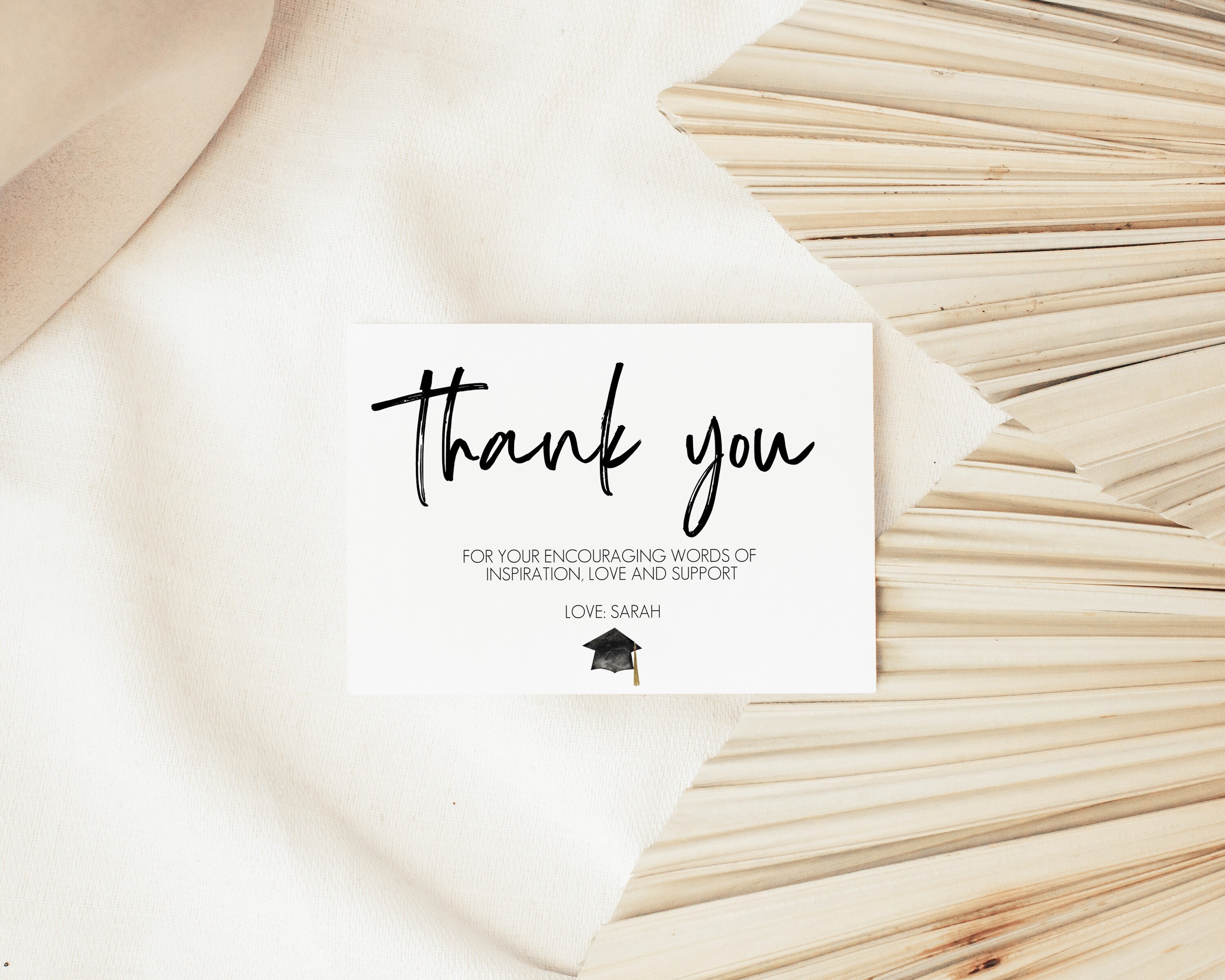 Graduation Thank You Card, Grad Party Thank You Card, Grad Thank You ...