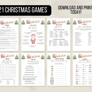 Christmas Games Bundle, Christmas Party Games, Printable Christmas Family Games, Christmas Office Games, Left Right Game, Instant Download