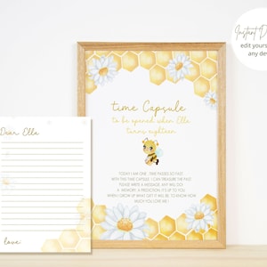 1st Bee Day Time Capsule, Bee Day Birthday Time Capsule, Bee Birthday Decoration, Bee Day birthday decor
