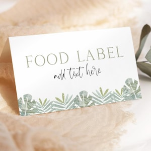 Wild One Food Label, Safari Birthday Food Label Printable, Wild one Food Label Printable, Wild One Baby Shower, Birthday, Template
