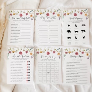 Wildflower babyshower uitnodigingsbundel, baby in bloei babyshower bundel, baby in bloei uitnodigen, wilde bloemen babyshower decor, uitnodiging afbeelding 10