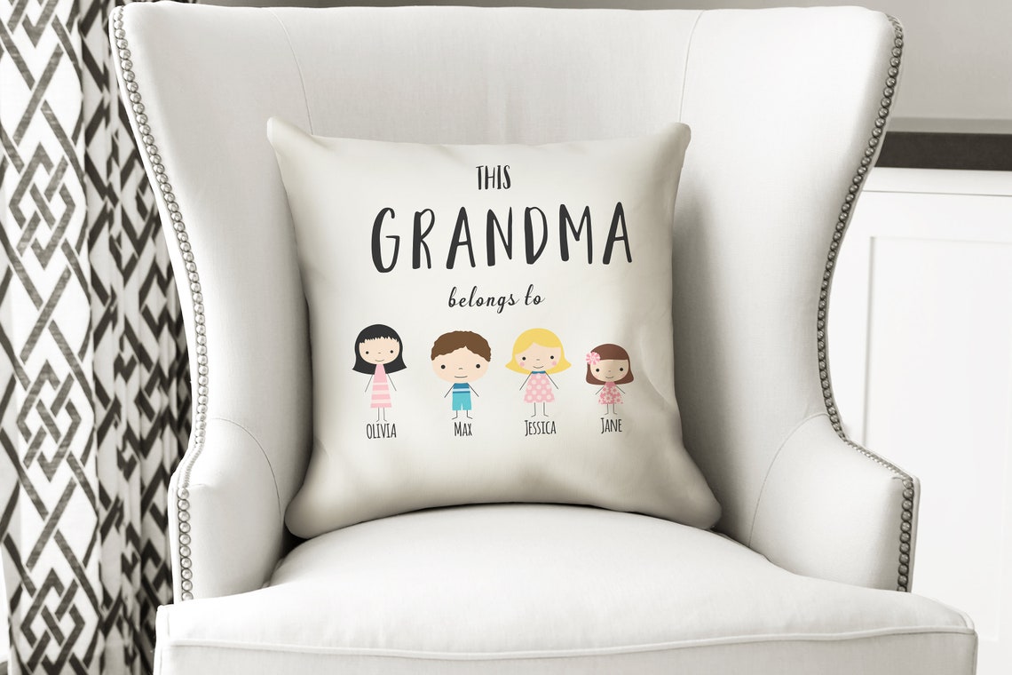 Personalized Grandma Pillow Personalized Pillow Grandma Etsy