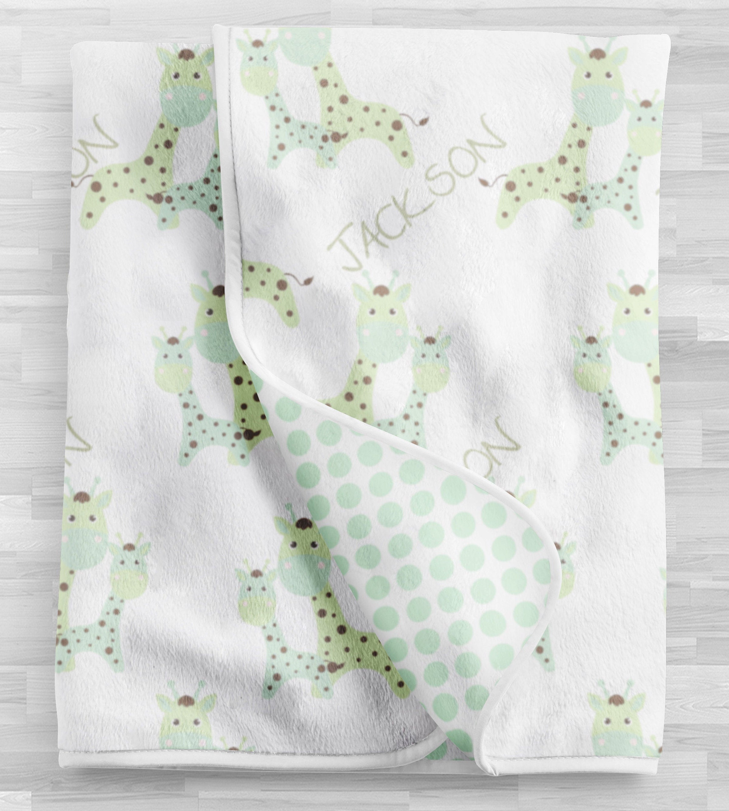 Personalized Giraffe Baby Boy Blanket Giraffe Baby Blanket Etsy