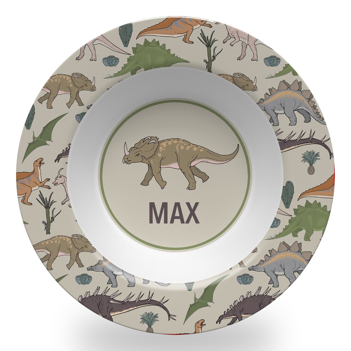 Dinosaur Personalized Plate Personalized Melamine Plate Etsy Canada
