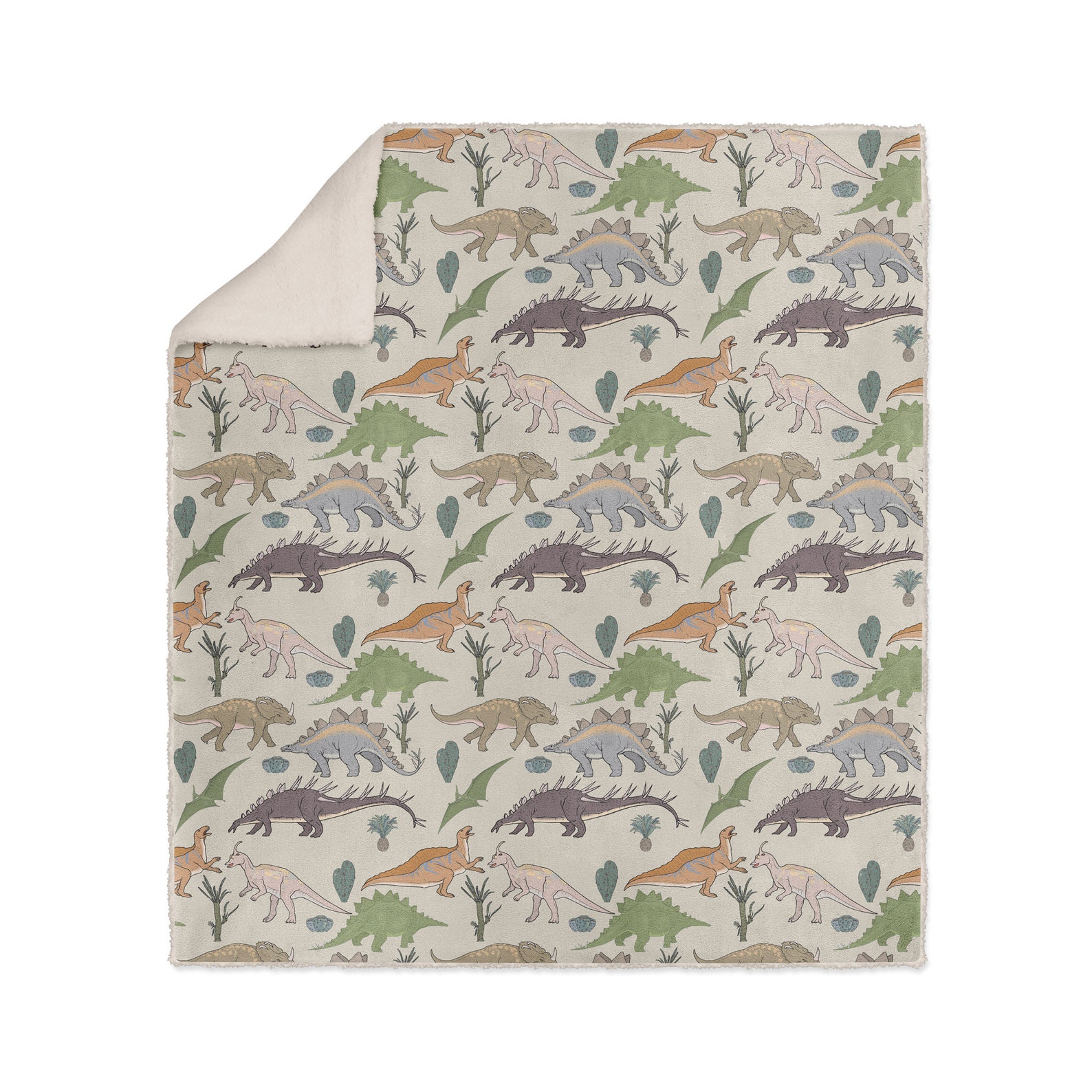 Dinosaur Personalized Fleece Blanket Dinosaur Sherpa Blanket Etsy