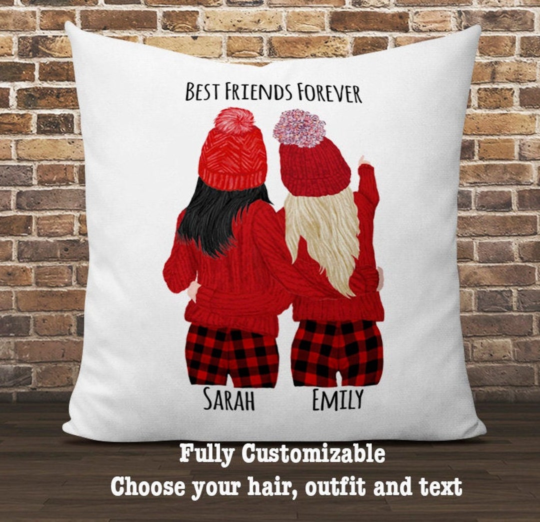 Best Friends Personalized Pillow, Best Friend Gift, Best Friend Gifts