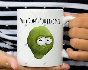 Brussel Sprout Mug, Funny Brussel Sprout mug, Brussel Sprout gift, Funny Sprout Lover gift, Funny Quote Christmas Mug, Christmas Gift Idea