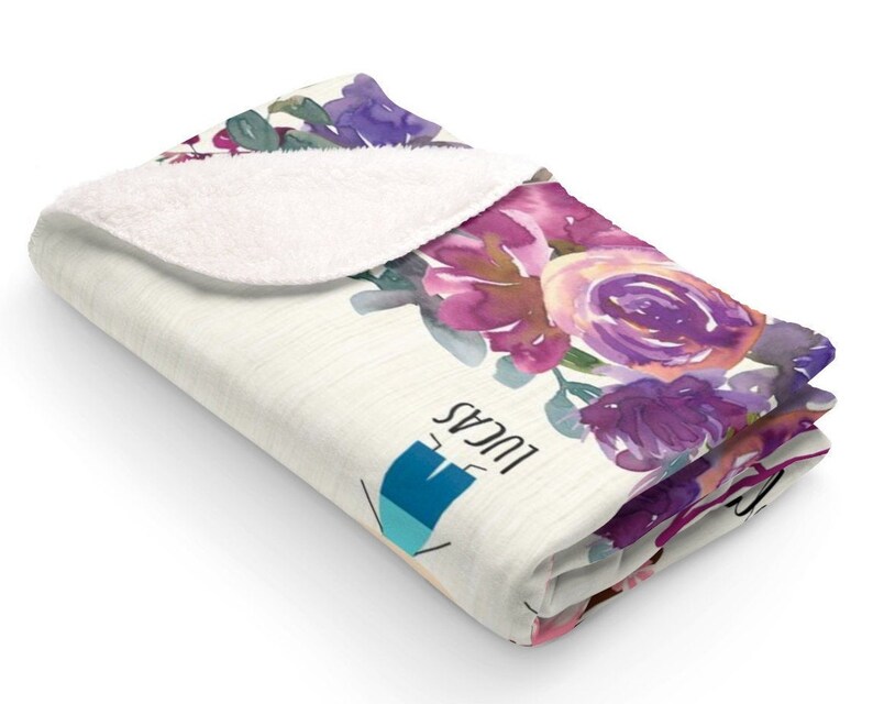 Personalized sherpa blanket Grandma fleece blanket custom Etsy