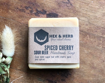 Spiced Cherry Sour Beer • Natural Handmade Soap • 4oz