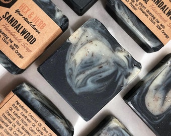 Sandalwood & Charcoal  • Handmade Natural Soap • 4oz