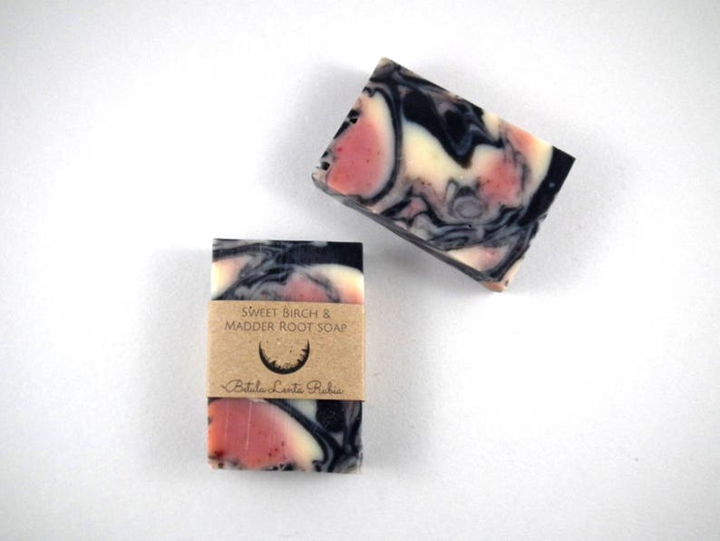 Sweet Birch & Madder Root Natural Handmade Soap Betula Lenta et Rubia Tinctorum aka Betula Lenta Rubia image 9