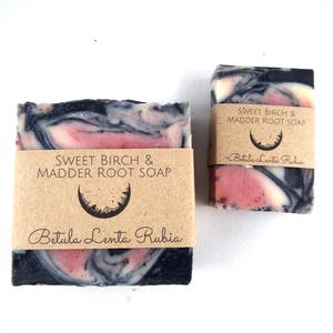 Sweet Birch & Madder Root Natural Handmade Soap Betula Lenta et Rubia Tinctorum aka Betula Lenta Rubia image 1