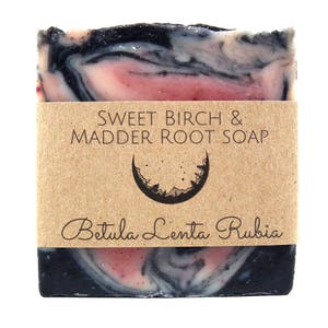 Sweet Birch & Madder Root Natural Handmade Soap Betula Lenta et Rubia Tinctorum aka Betula Lenta Rubia image 10