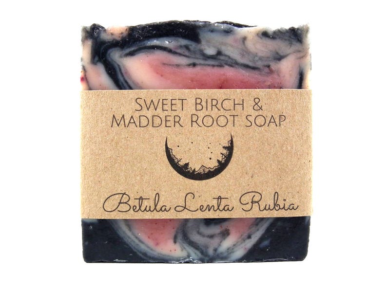Sweet Birch & Madder Root Natural Handmade Soap Betula Lenta et Rubia Tinctorum aka Betula Lenta Rubia image 10
