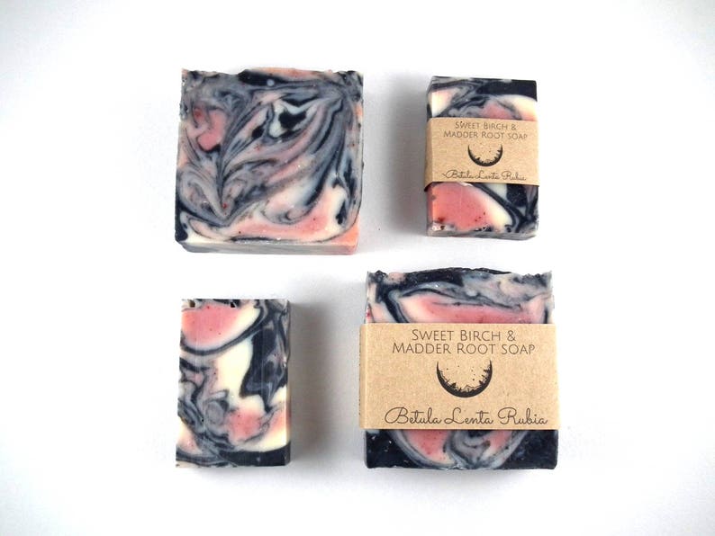 Sweet Birch & Madder Root Natural Handmade Soap Betula Lenta et Rubia Tinctorum aka Betula Lenta Rubia image 7