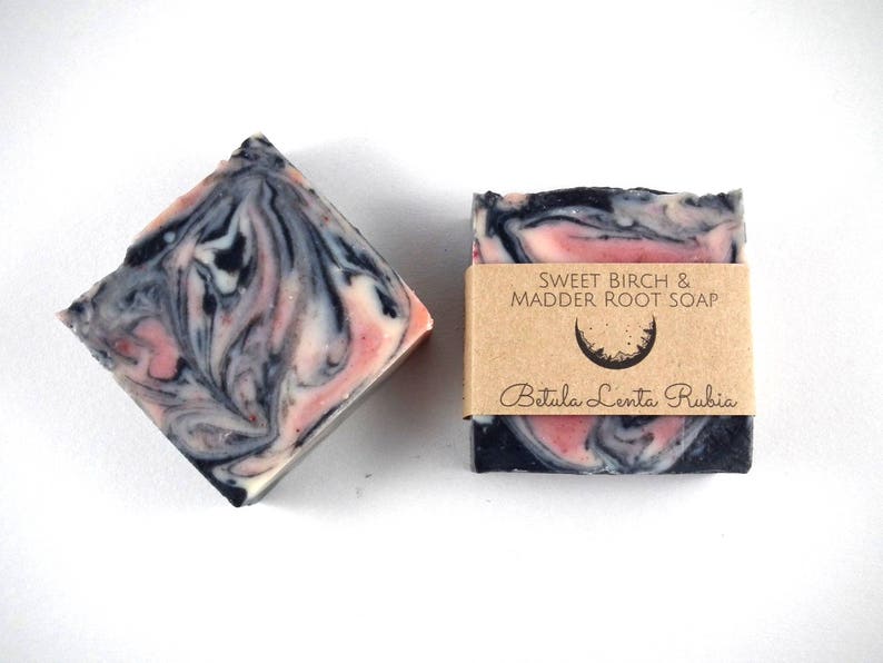 Sweet Birch & Madder Root Natural Handmade Soap Betula Lenta et Rubia Tinctorum aka Betula Lenta Rubia image 8