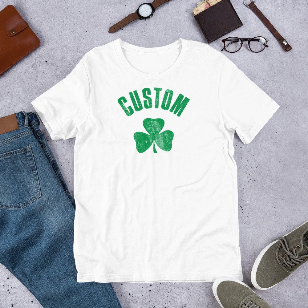 Discover Custom Shamrock Unisex Shirt | Personalized Shamrock Shirt | Ireland Irish Shamrock shirt