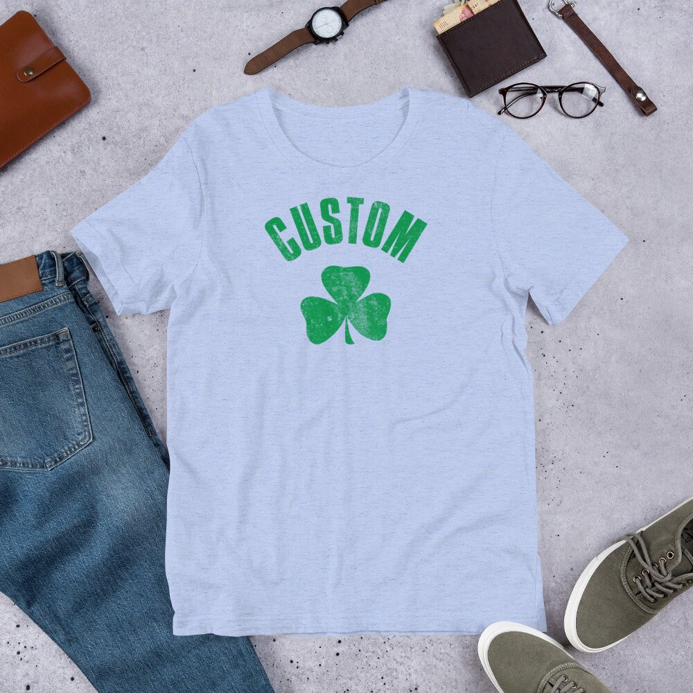 Discover Custom Shamrock Unisex Shirt | Personalized Shamrock Shirt | Ireland Irish Shamrock shirt
