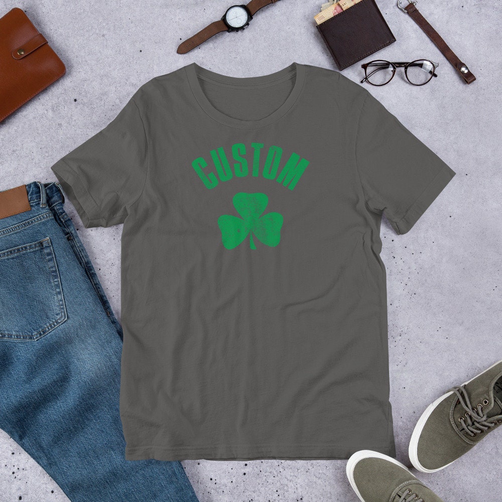 Discover Custom Shamrock Unisex Shirt | Personalized Shamrock Shirt | Ireland Irish Shamrock shirt