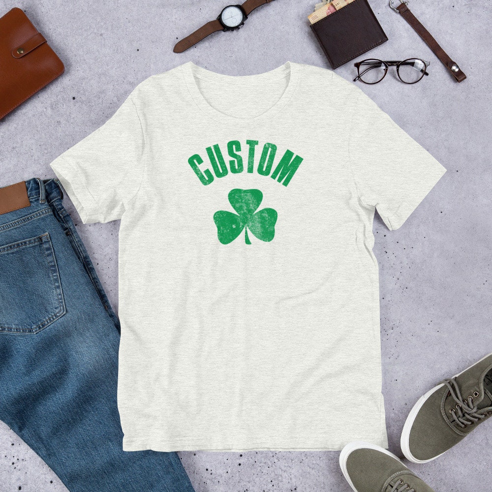 Discover Custom Shamrock Unisex Shirt | Personalized Shamrock Shirt | Ireland Irish Shamrock shirt