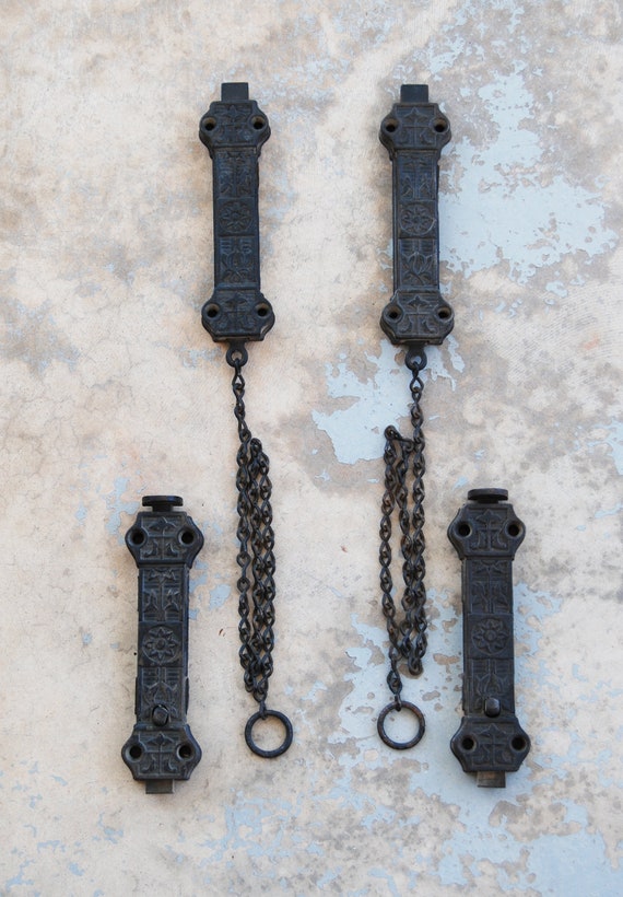 Antique Door Latch Eastlake Cast Iron Barn Door Spring Latches Etsy