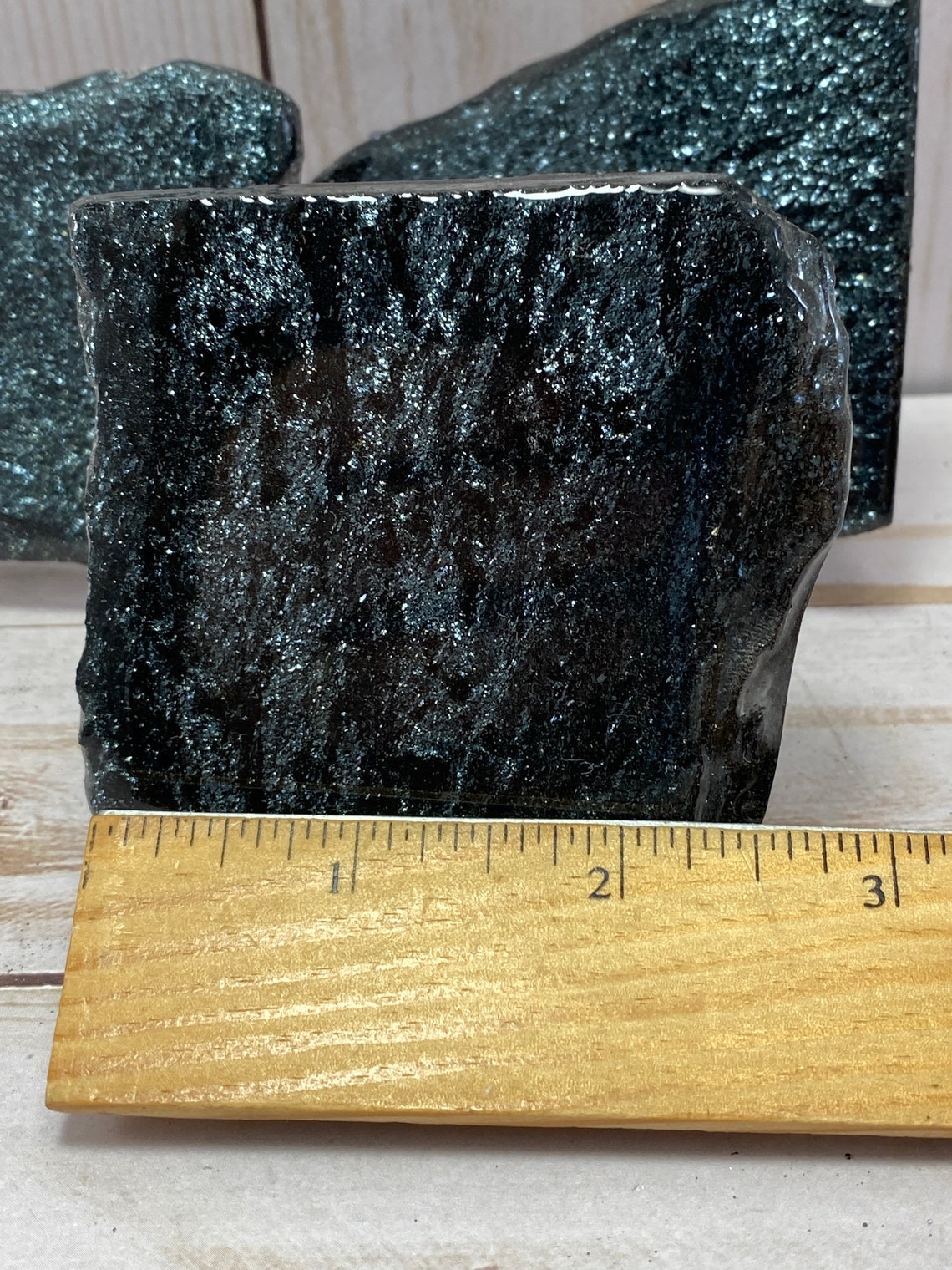 Specular Hematite slab with stand iron ore michigan iron Etsy