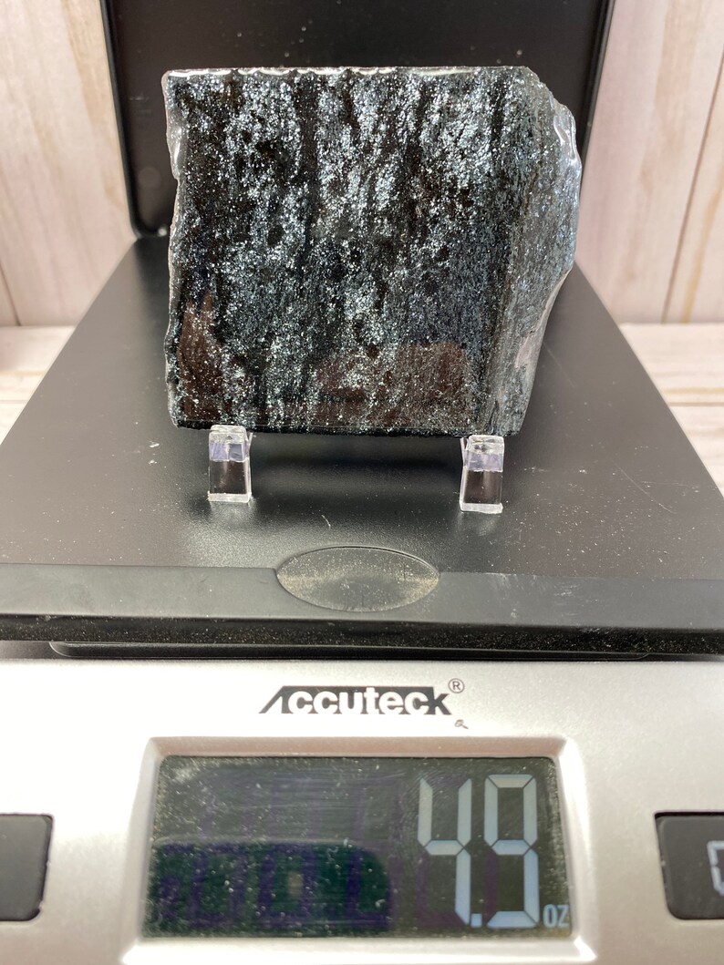 Specular Hematite slab with stand iron ore michigan iron Etsy