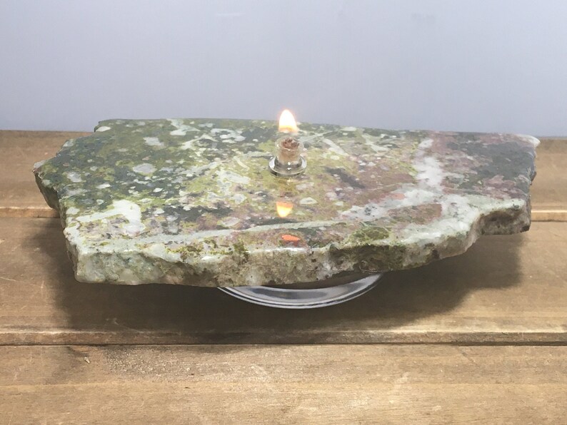 Rock oil lamp Copper ore rock oil candle michigan copper Etsy