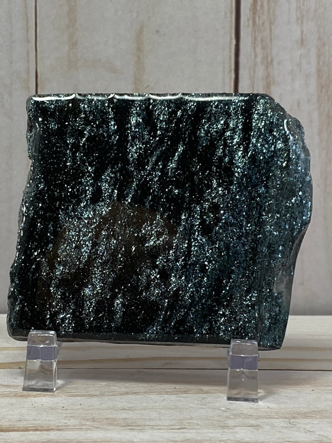 Specular Hematite slab with stand iron ore michigan iron Etsy