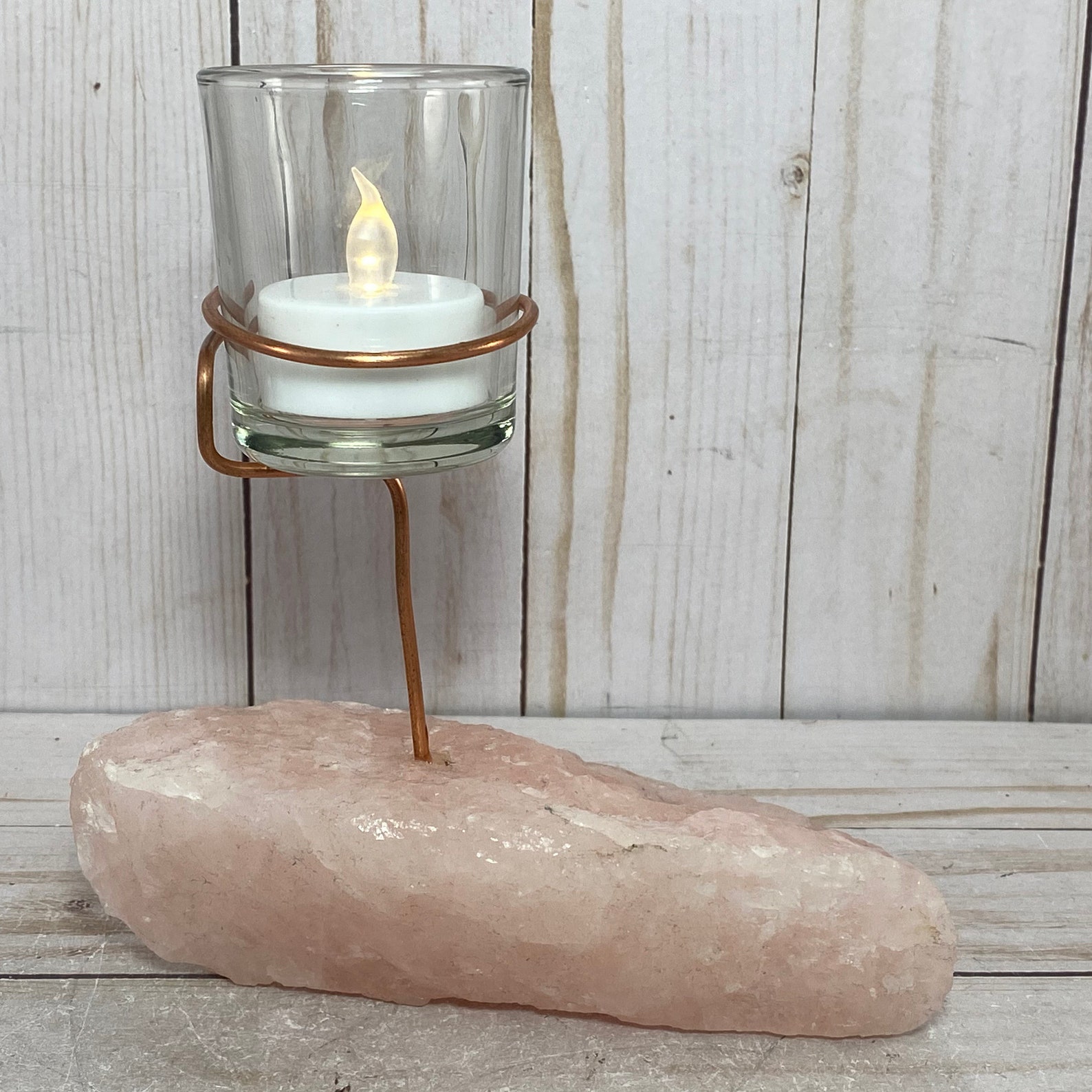 Rock Candle Holder Rose Quartz Votive Tealight Rock Tea Etsy