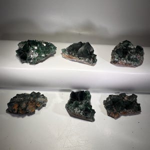 Green fluorite crystal cluster, sunlight reactive | Hidden Forest Pocket, Diana Maria Mine, Durham England image 18