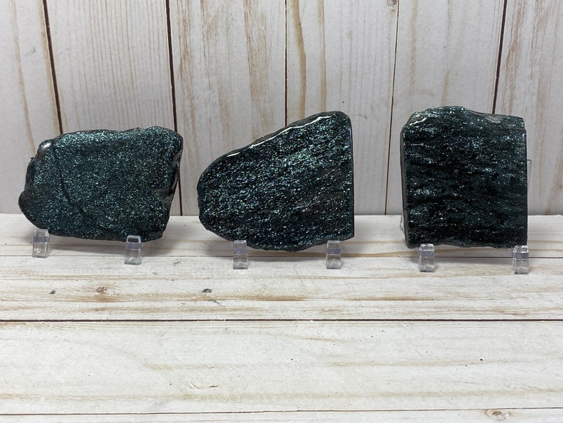 Specular Hematite slab with stand iron ore michigan iron Etsy