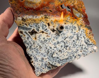 Marcasite Agate Rock Candle | indonesia Mineral, Home Crystal Decor