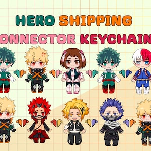 Hero Ship Magnet Keychain - Bakudeku + Kiribaku + Tododeku + Izuocha + Kiribakukami + Todobakudeku AND MORE