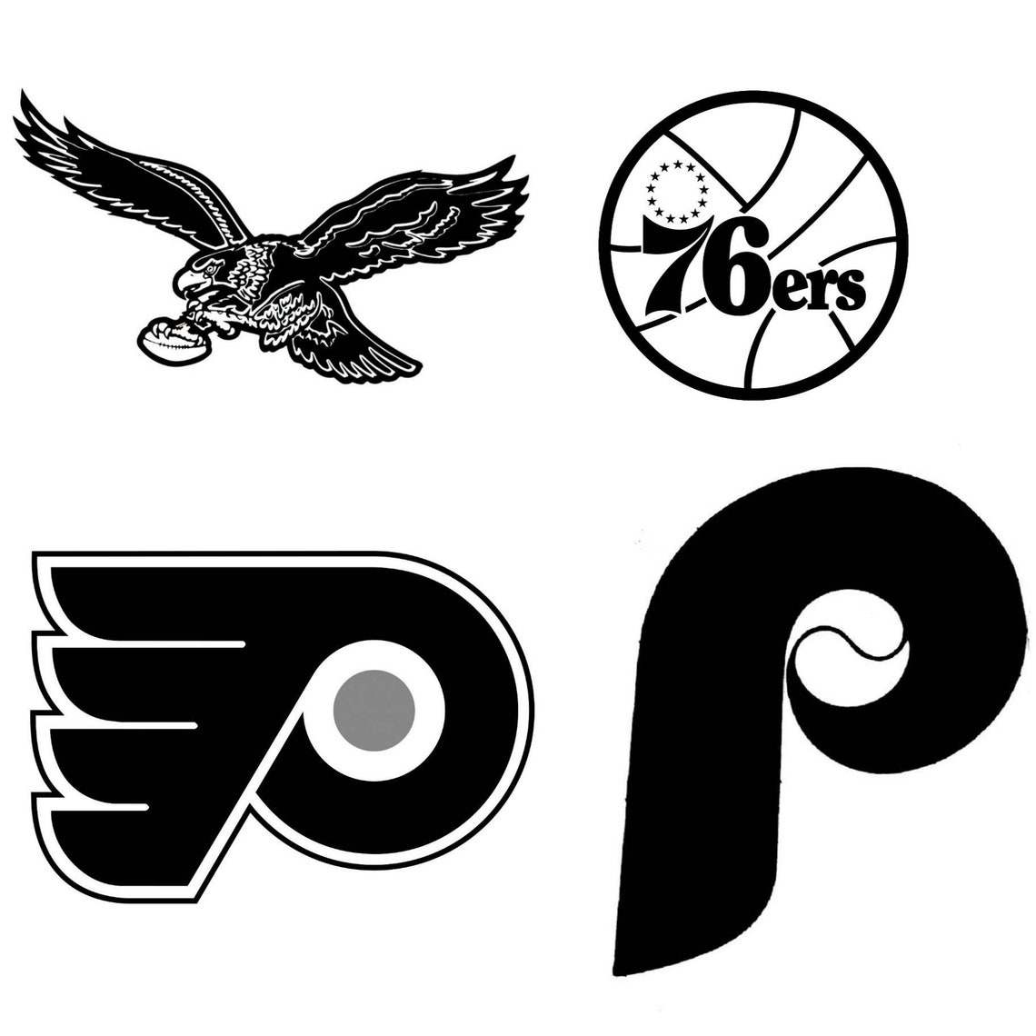 Philly sports team wall window or car decals Etsy