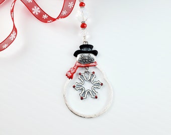 Hand Painted Snowman Ornament