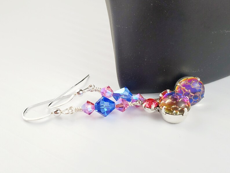 Vintage Czech Glass Crystal Earrings