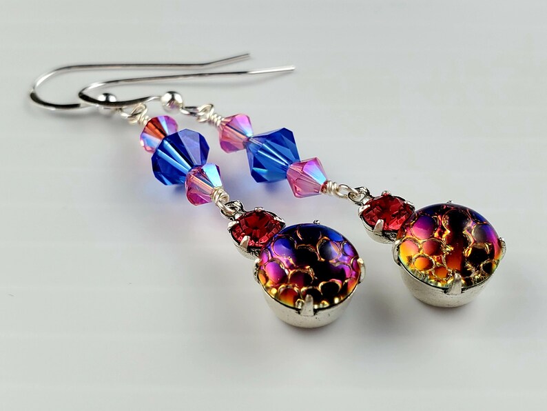 Vintage Czech Glass Crystal Earrings