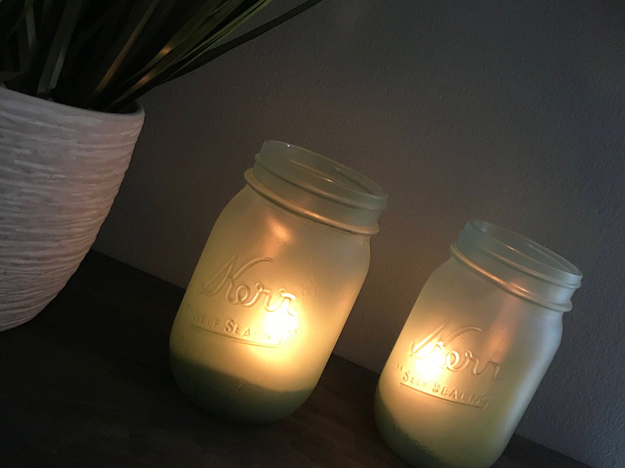 Sea Glass Mason Candle Holder Vase Jars Zoom