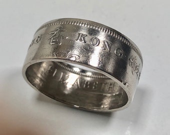 lovely 20th anniversary or birthday present. Hong Kong 20 cent gold plated adjustable ring
