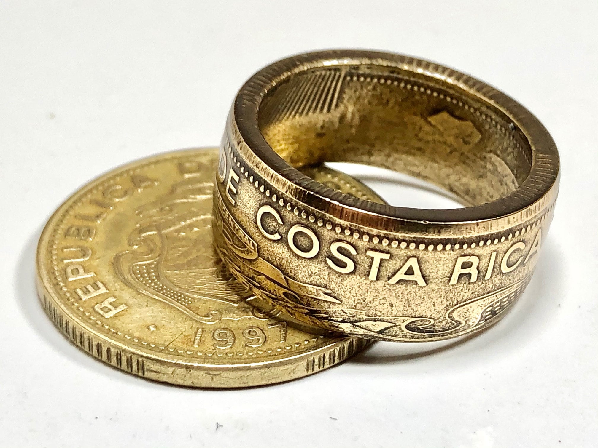 Costa Rica Coin Ring – Handmade Colones Ring | Vintage Costa Rican ...