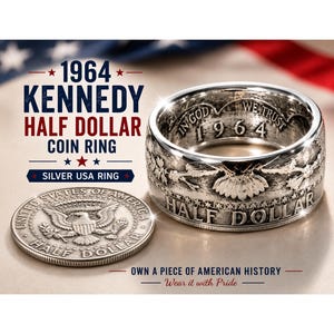 1964 Coin Rings - Etsy