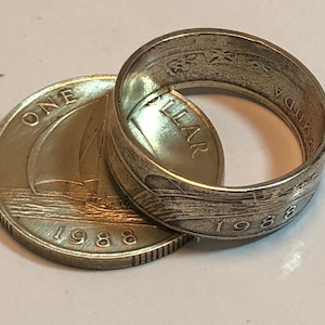 Bermuda Ring Ein Dollar Münze Ring handgemachte persönliche Charme Schmuck Ring Geschenk für Freund Münze Ring Geschenk für ihn ihre Welt Münzsammler