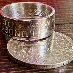 Germany Coin Ring | Silver 5 German Mark Ring | Handmade Custom Jewelry | Vintage Coin Ring Gift for Him or Her | Collector’s Piece