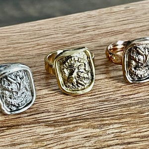 Scottish Thistle Ring Wax Seal – patience, courage, strength, protection, healing sweeter after difficulties Jewelry charm Gift & Him Her