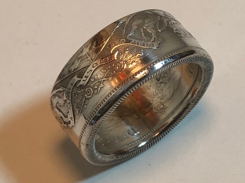 Canada Silver 50 Cent Coin Ring Handmade Canadian Jewelry Vintage Half ...