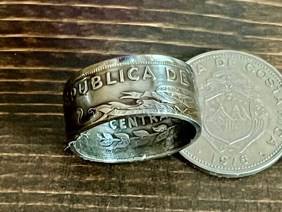 Costa Rica Coin Ring – Handmade Colones Ring | Vintage Costa Rican ...