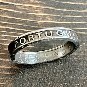 Portugal Coin Ring Portuguese 100 Escudos Handmade Jewelry Custom Ring Gift For Friend Coin Ring Gift For Him, Coin Collector, World Coins